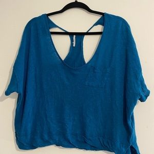 SOLD Free People Women’s Blue Blouse Flowy Top Size XS/S